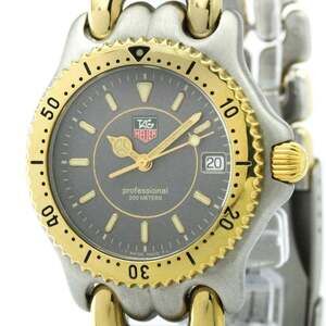 TAG HEUER Sel Professional Gold Plated Steel Mens Watch WG1220 Polished